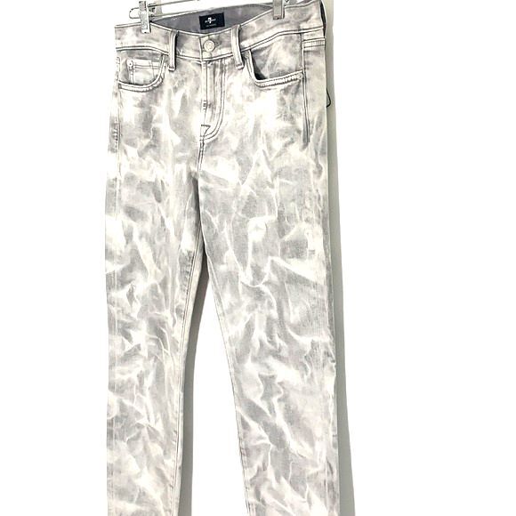 7 For All Mankind Marble Jeans Gray Size 29 - Picture 4 of 12